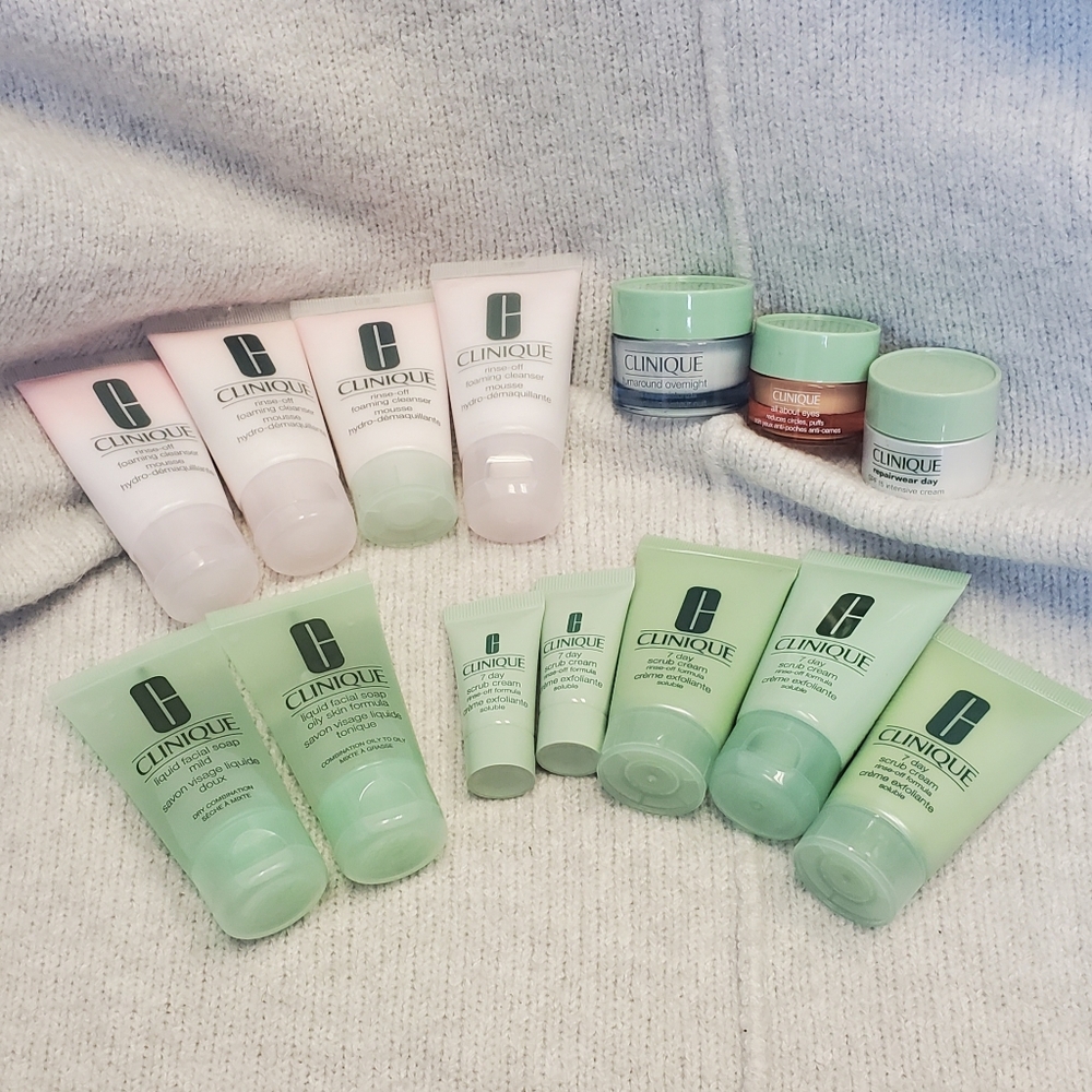 Lot of 14 Travel Size Clinique Skin Care Items